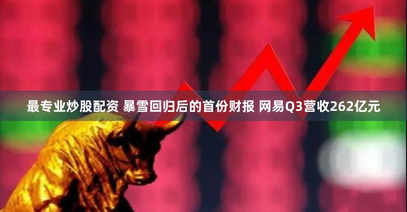 最专业炒股配资 暴雪回归后的首份财报 网易Q3营收262亿元